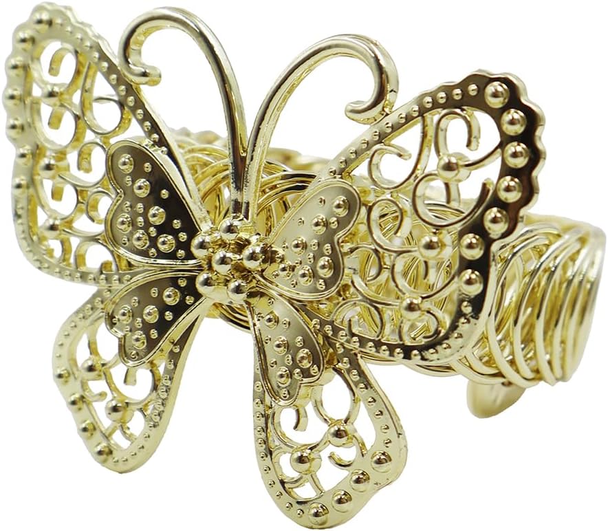 2 Pcs Gold Butterfly Curtain Tiebacks Decorative Drapery Holdbacks Elegant Metal Tie Backs for Curtains Window Treatment Accessories for Living Room