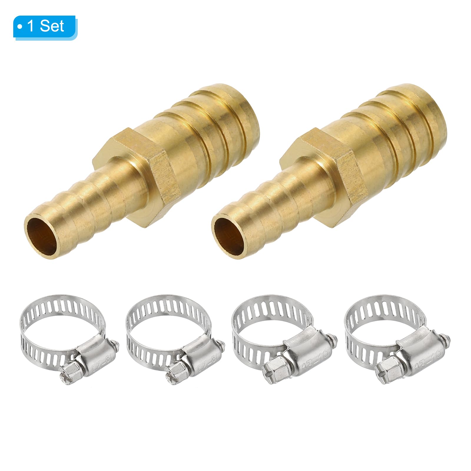 PATIKIL 3/8" to 5/8" Brass Hose Barb Reducer - Image 3