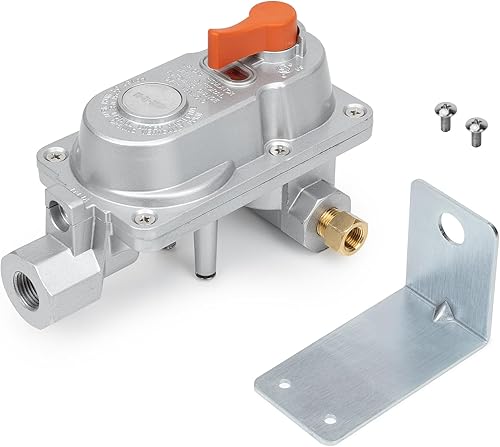 Stanbroil Regulador de propano de cambio automático de 2 etapas, regulador LP de doble etapa para cámper, caravanas, camionetas, remolques, cilindro