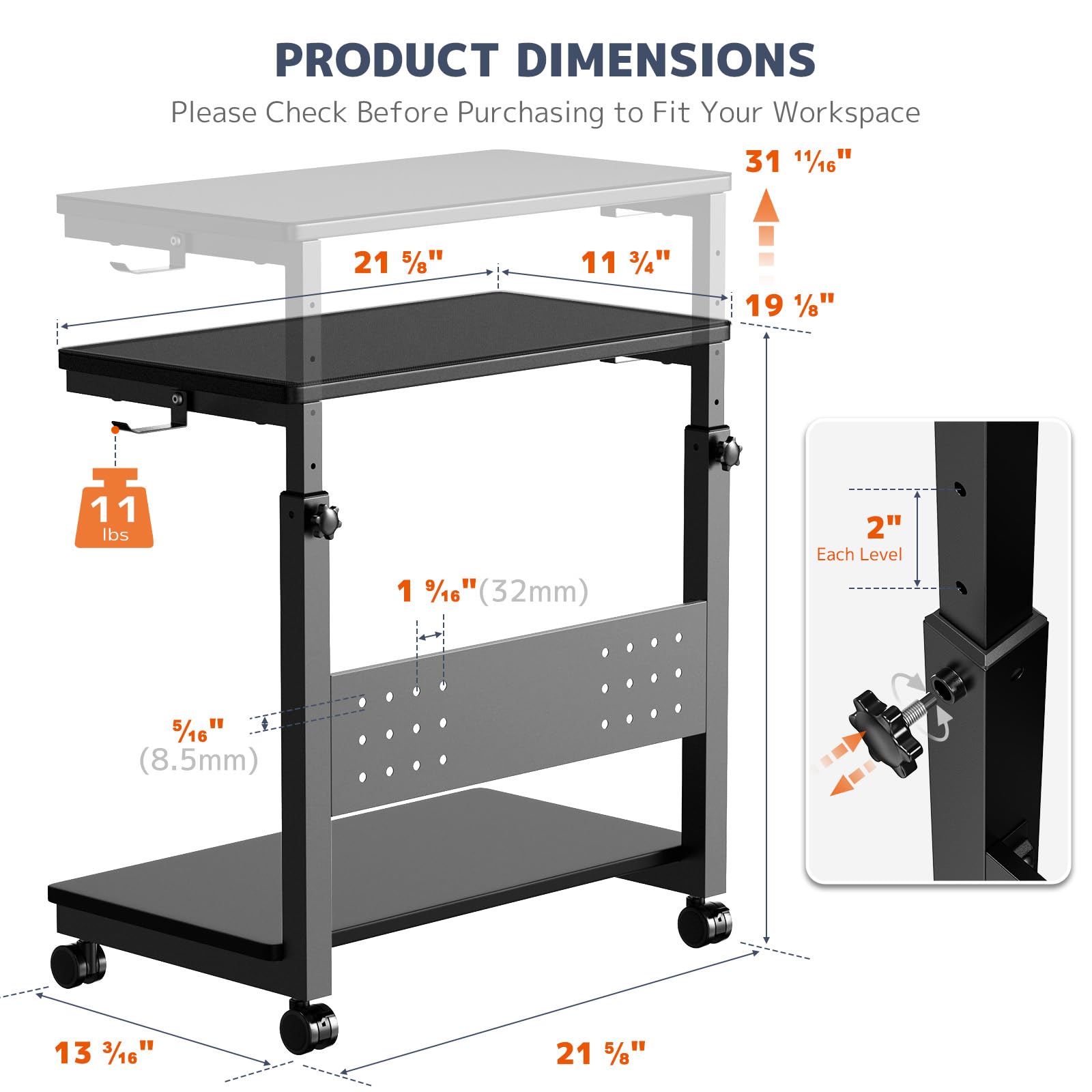 Computer Cpu Cart Snapklik.com : PUTORSEN Computer Tower Stand Cart - 2-Tier CPU Cart