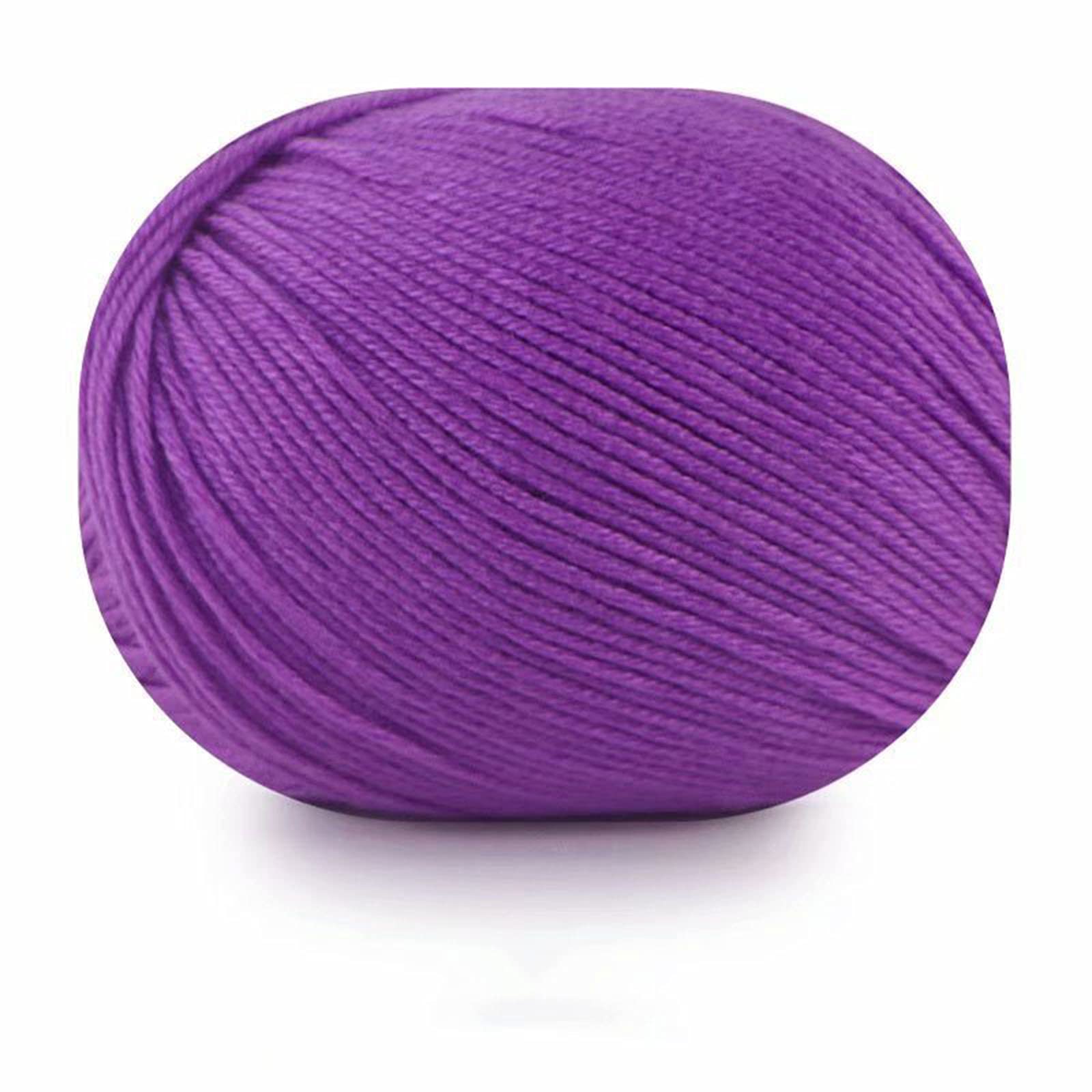 Zoomlie Color 9 Milk Cotton Yarn For Crochet 10 * 50G Smooth Super Soft Comfortable Double Knitting Baby Wool For Baby Scarf Hat Clothing Any Handcrafts Crocheting (5 Balls,)
