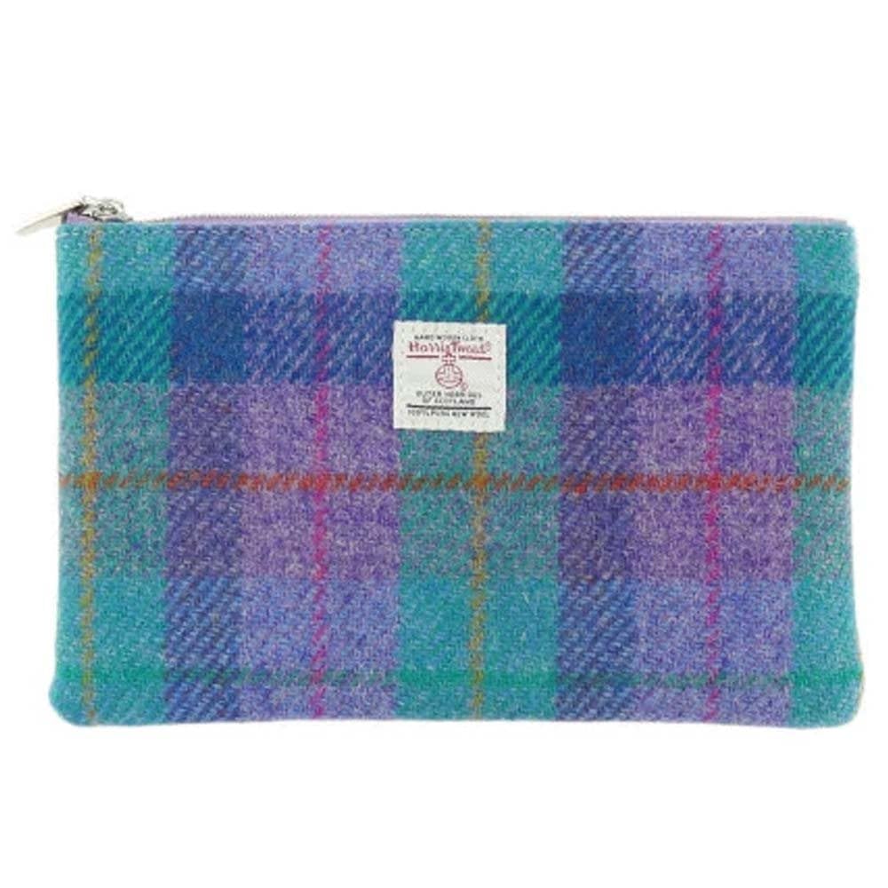 Glen Appin of Scotland Berneray Medium Coin Purse Cosmetic Bag (Colour 79 Green/Purple)