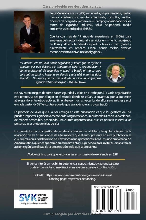 Miniatura 2 de SÉ UN GESTOR DE EXCELENCIA EN SEGURIDAD Y SALUD EN EL TRABAJO 10 soluciones de alto impacto en el desarrollo de empresas sustentables (Spanish