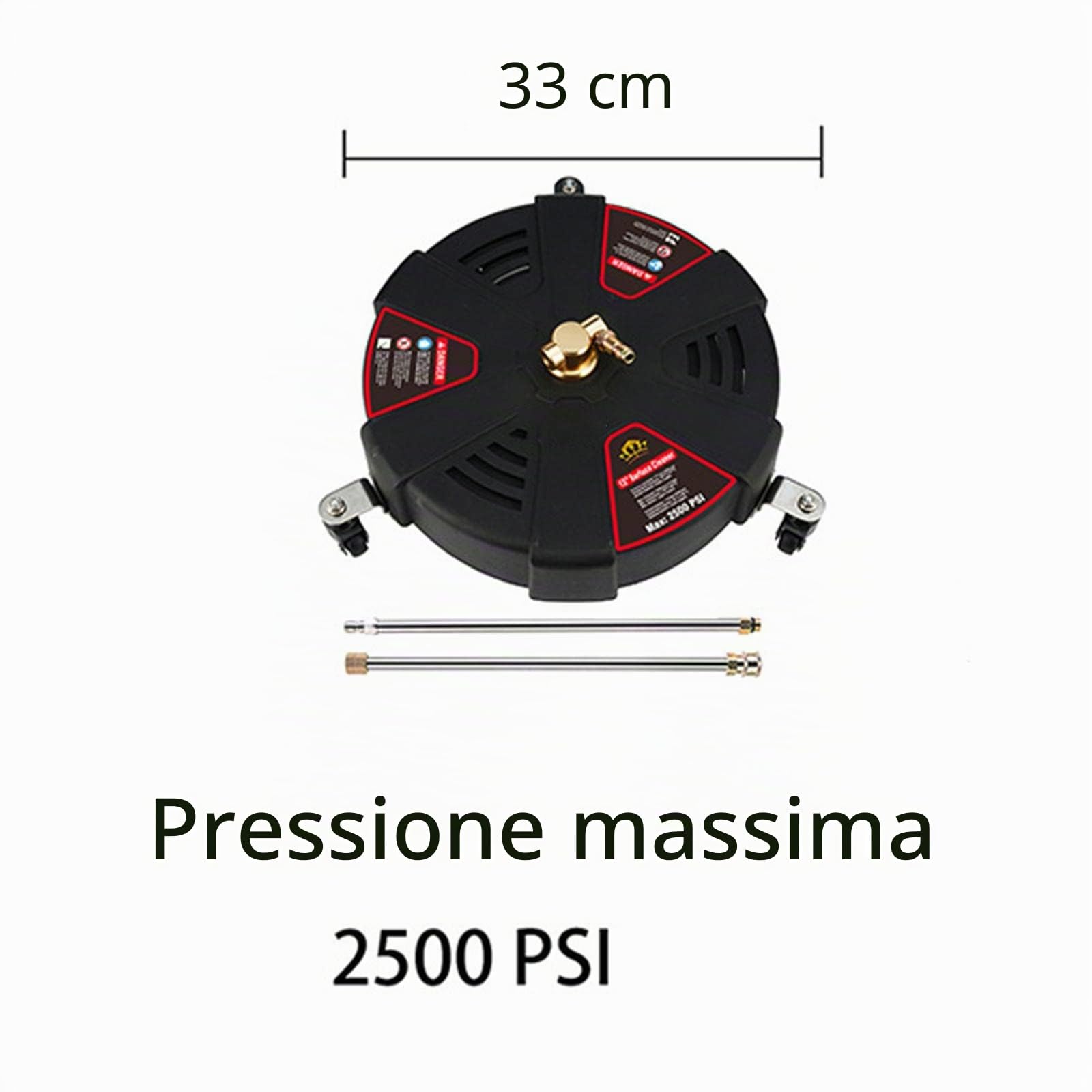 perfk Idropulitrice '' Detergente per superfici Idropulitrice per Pavimenti con 3 Ruote Lavapavimenti per Lavaggio a Pressione Detergente per