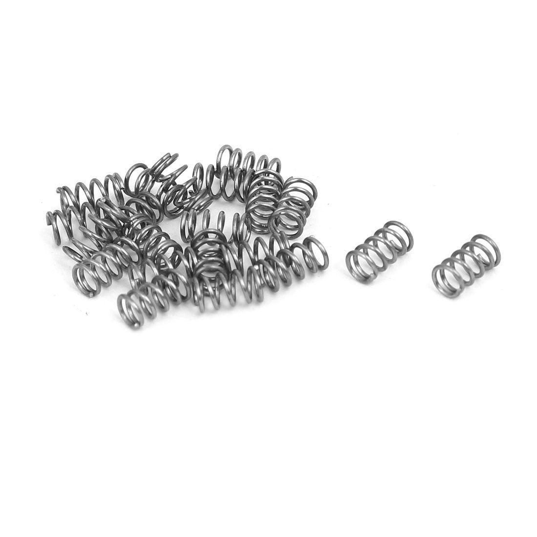 Sourcing Map 20er-Pack 304-Edelstahl-Druckfedern – 0,4x3x5 Mm, Silber, Für Maschinen, Türen & Gartengeräte