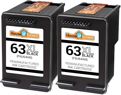 Miniatura 2 de Houseoftoners Cartucho de tinta remanufacturado para HP 63XL, repuesto de alto rendimiento para HP 63XL Envy 4520 Deskjet 1112 2130 3630 3631 3632