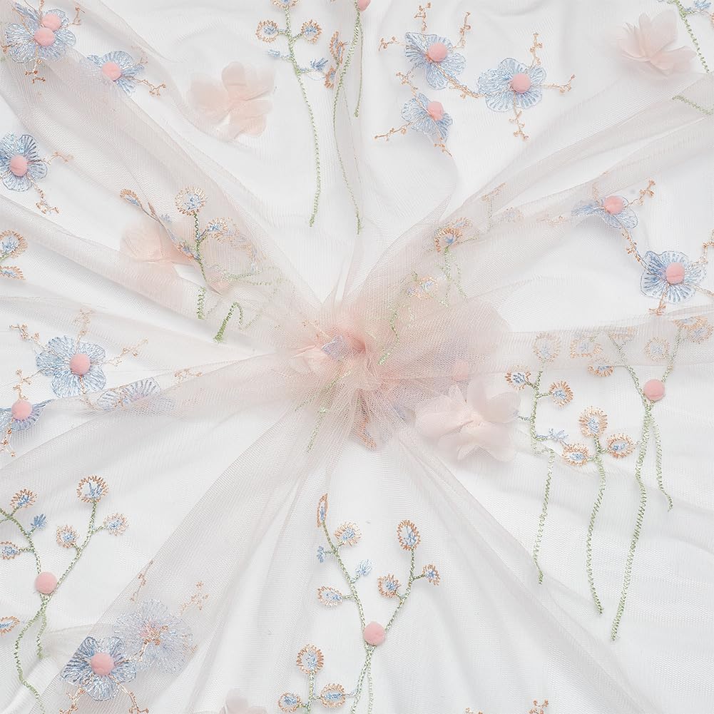 3D Tissu En Dentelle à Motifs Floraux Pour Robe, Broderie En