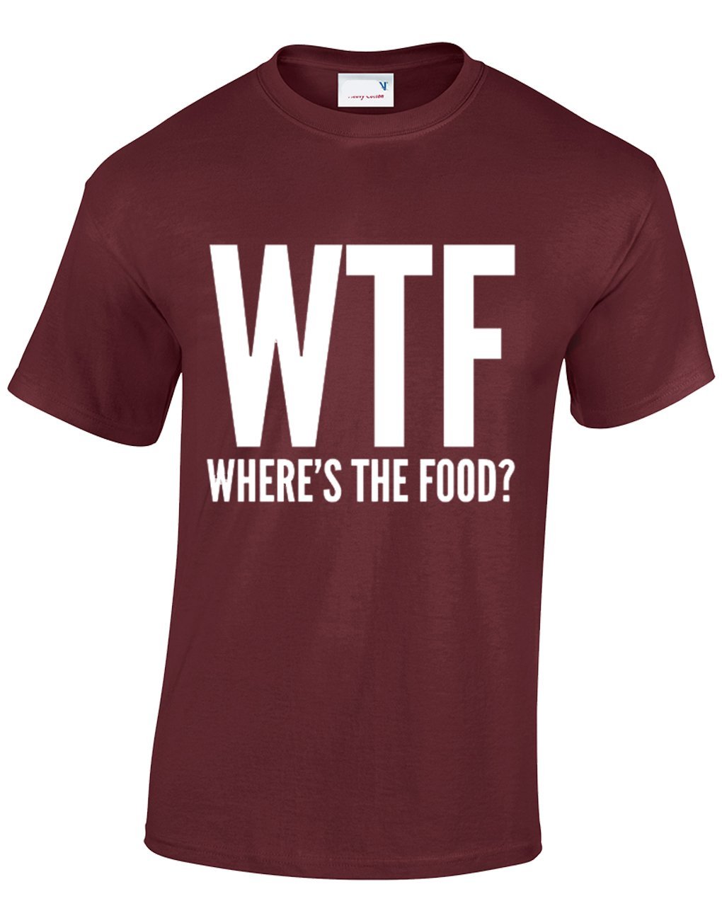 Crown Designs Wheres The Food Funny Cool for Men & Teenagers T-Shirts Tops - Maroon/Medium