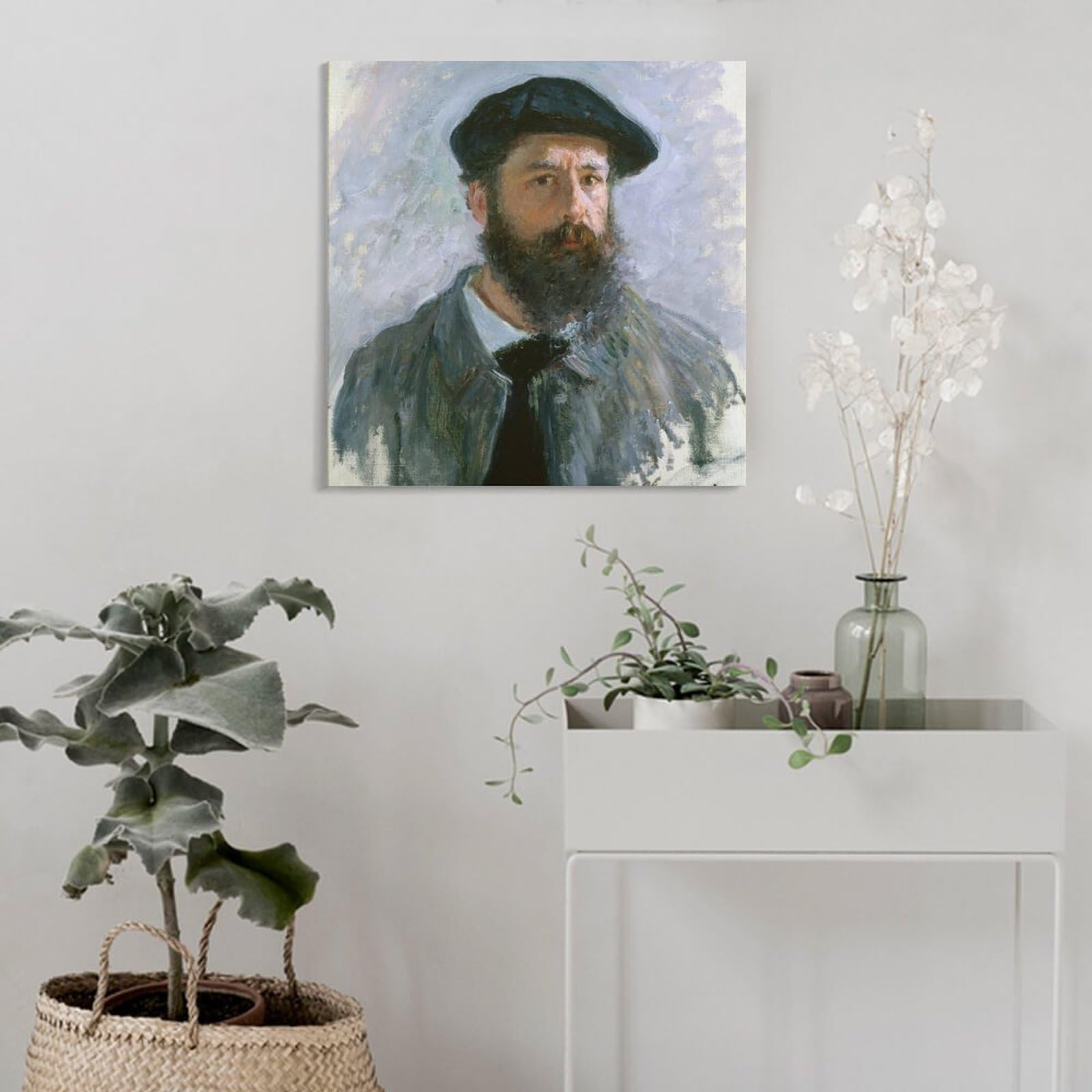 Amazon.co.jp: クロード・モネ作「ベレー帽をかぶった自画像、1886年