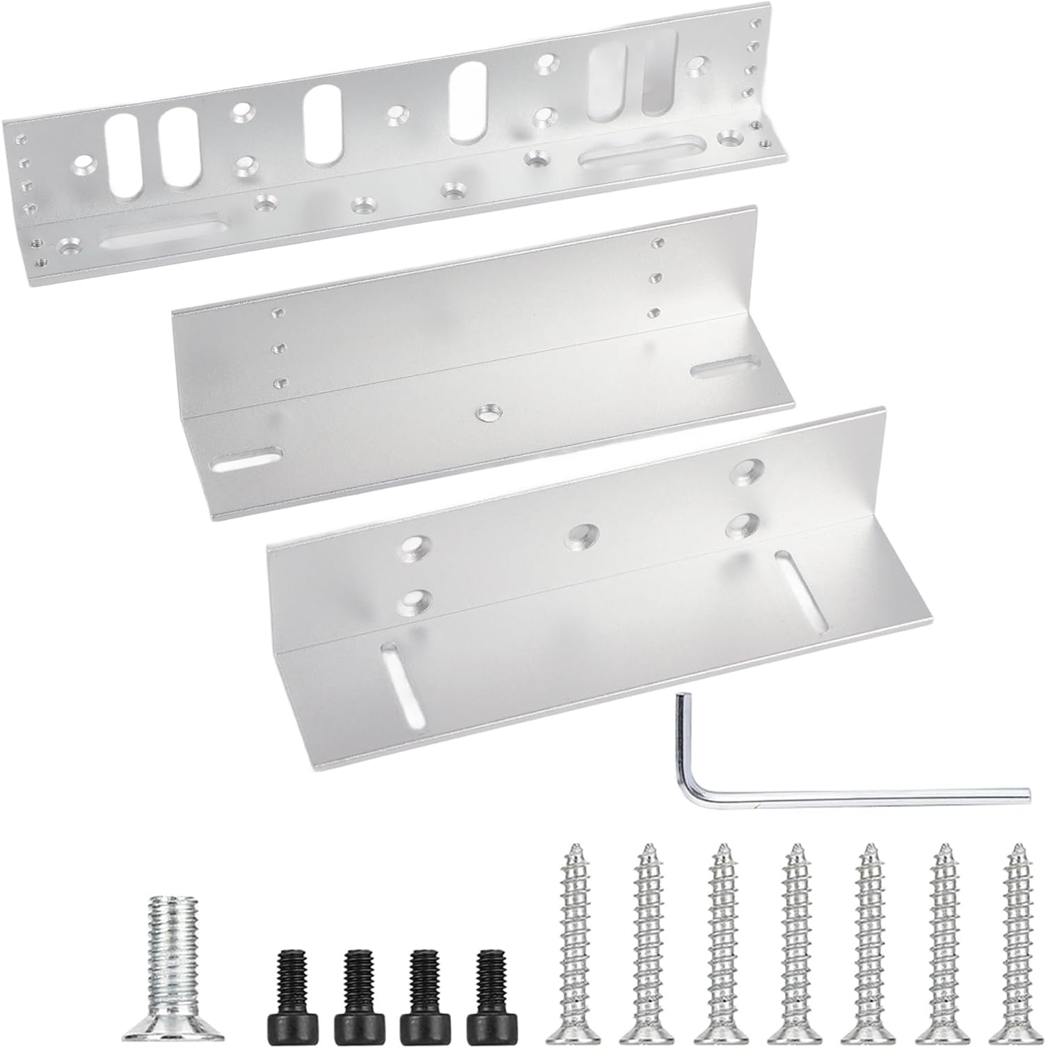 LZ Mounting Bracket Holder Stand, Door Lock Support Bracket for Electric Magnetic Lock 280kg/617.3lb, Aluminum Alloy Clamp with Screws, Compatible for Wooden Door, Security Door, F