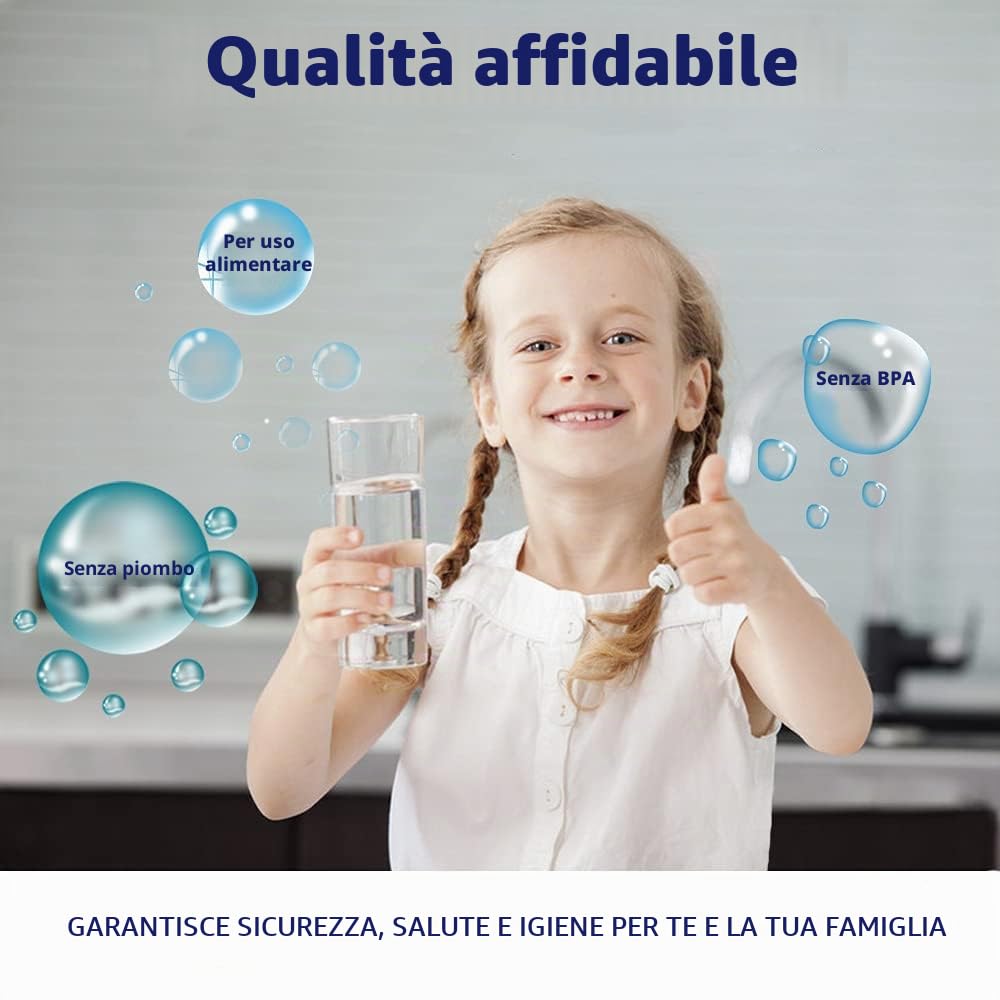 Huining 2 filtri per acqua nera, sistema di filtraggio dell'acqua a gravità per uso domestico, compatibile con Berkey