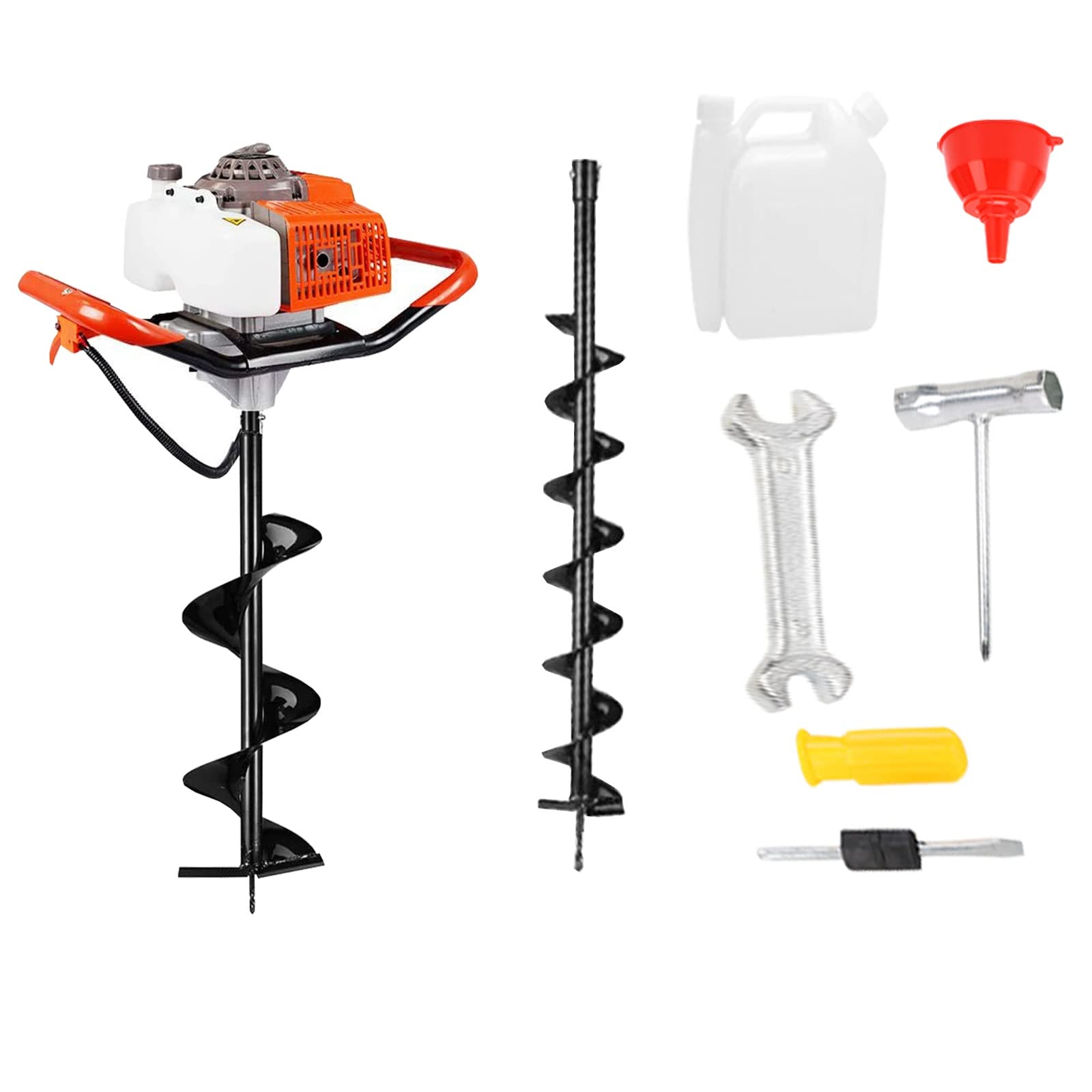 FAXIOAWA Ice Fishing Auger 52CC Post Hole Digger Heavy Duty Alimentato A Gas Post Hole Digger for Farm Garden Plant Il Prodotto Verrà Consegnato in Due Confezioni (Size : 6cm)