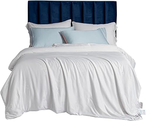 Miniatura 2 de Edredones de seda de morera de algodón jacquard relleno de seda de verano, edredones suaves y cálidos ligeros para cama doble Queen
