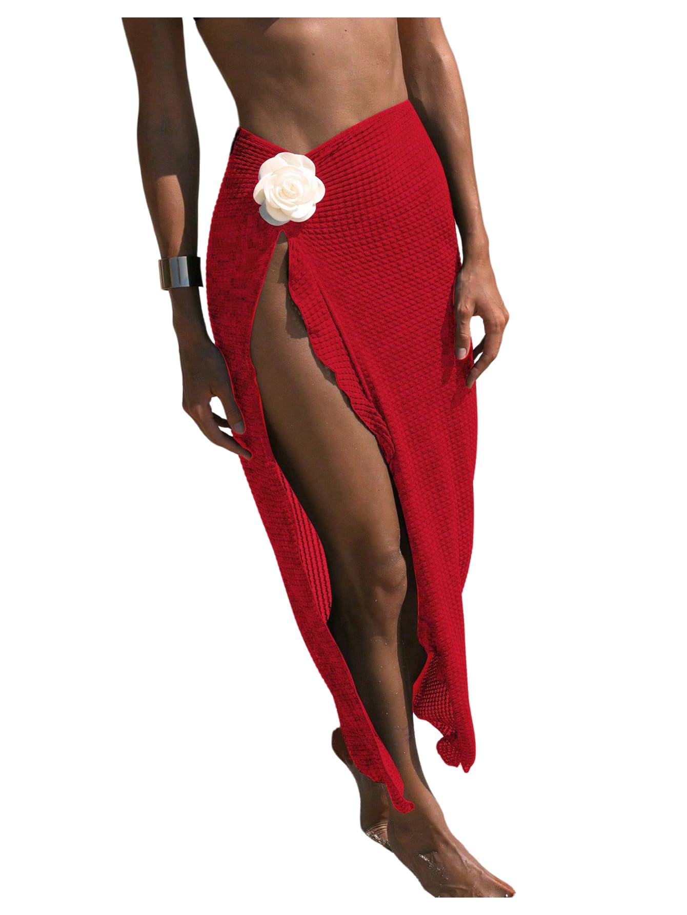 Verdusa Women's Swim Cover Up Skirt Beach Bathing Suit Cover Up Skirts Vacation Outfits