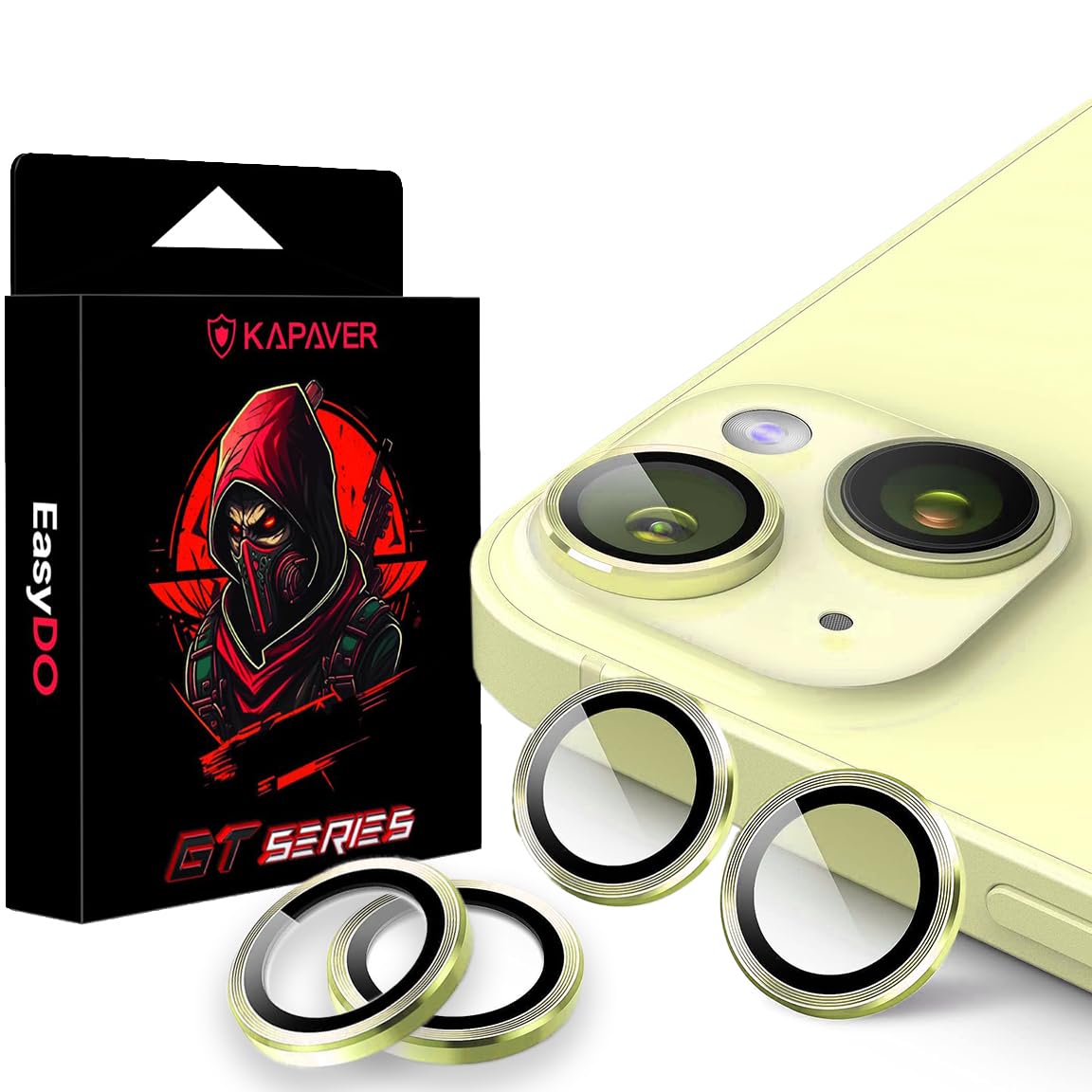 KAPAVER GT Series Camera Lens Protector for iPhone 15 / iPhone 15 Plus with EasyDO Applicator - 2 Pack (Yellow) (B0CL7JJQ9K) Amazon Price History, Amazon Price Tracker