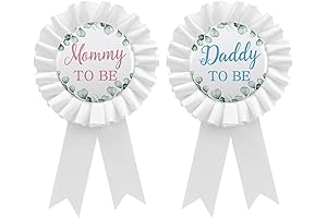Mom and Dad to Be Lapel Pins,Baby Shower Decorations Tinplate Badge Pins