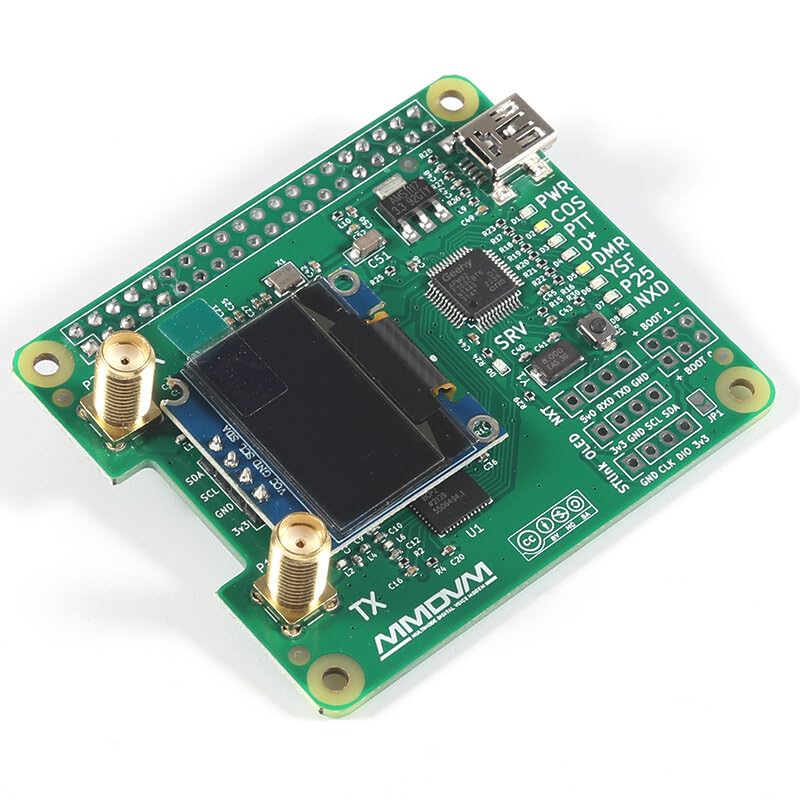 VIDOO HS_Dual_Hat RX TX UHF VHF Płyta Hotspot + Antena + Wsparcie P25 DMR YSF NXDN dla Raspberry pi-Z Wyświetlacz Ekran + USB