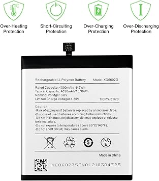 WUHAO for CAT S62 Replacement Battery XQ6602G Battery for CAT S62 XQ6602G with Adhesive Tape Tool Repair Kit