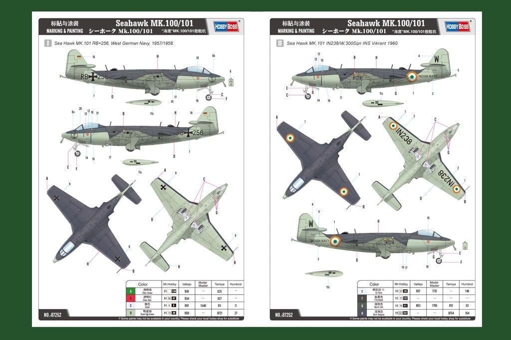 Hobby Boss Seahawk Mk.100/101 Airplane Model Building Kit