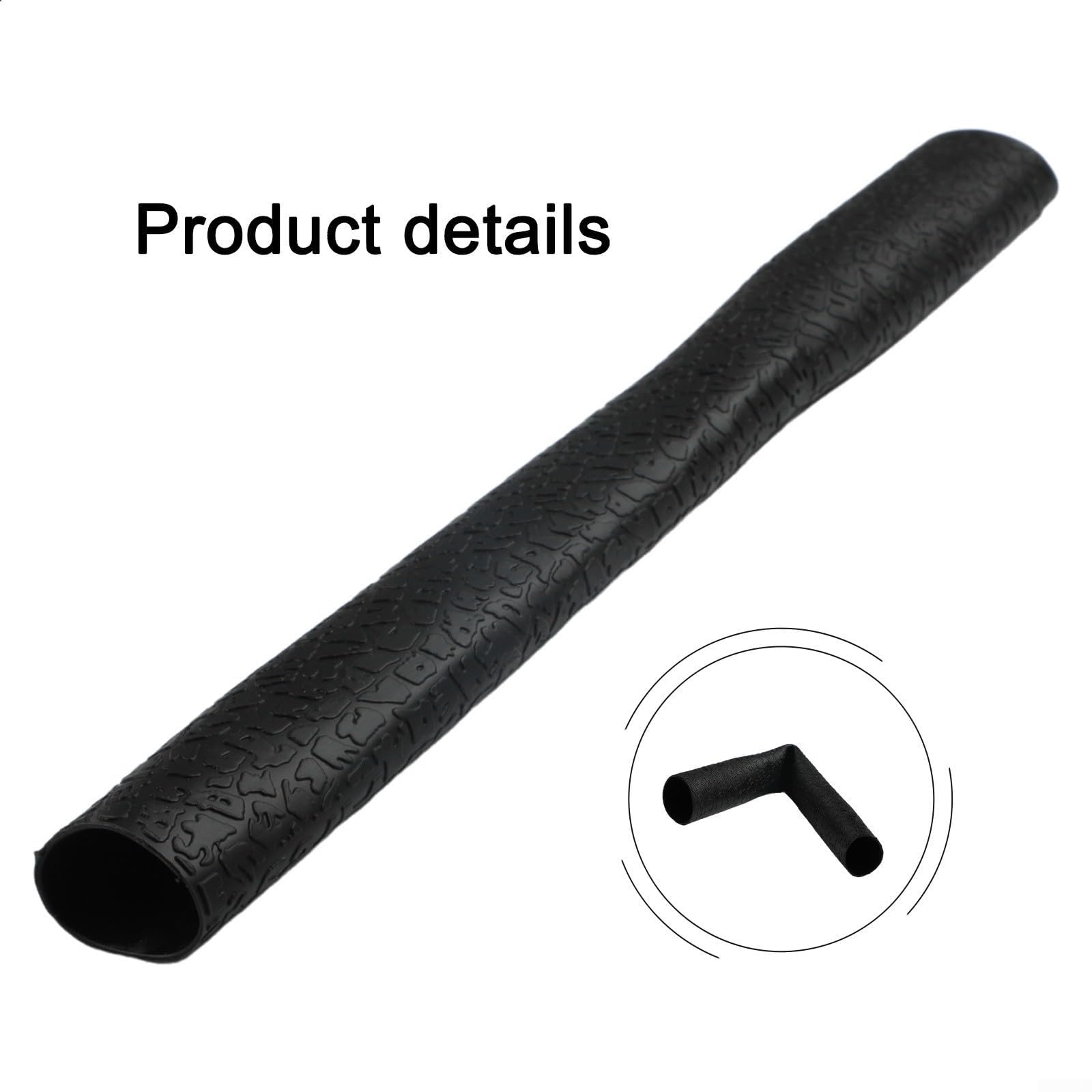 Funda de goma para taco de billar antideslizante antisudor, protector de mango de silicona, negro