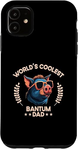 Miniatura 10 de iPhone 12 mini World's Coolest Pig Dad Papa - Farmer Bantum Case