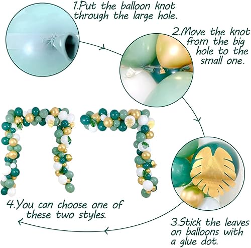 Miniatura 3 de Kit de guirnalda de globos de color verde salvia, dorado y blanco, 146 piezas para fiesta de cumpleaños Wild One, Safari, selva, selva, fiesta de