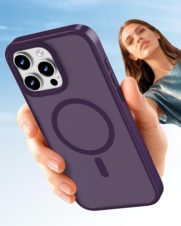 DecaStars Magnetic for iPhone 15 Pro Case, Translucent Matte, Purple by DecaStars - Used condition - Image 6