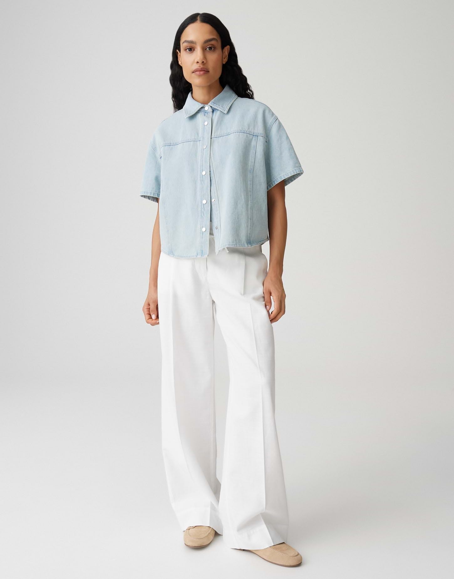 OPUS Damen City Pants | MEERI Coastal City Pants aus nachhaltigem BCI Cotton Leinen Mix