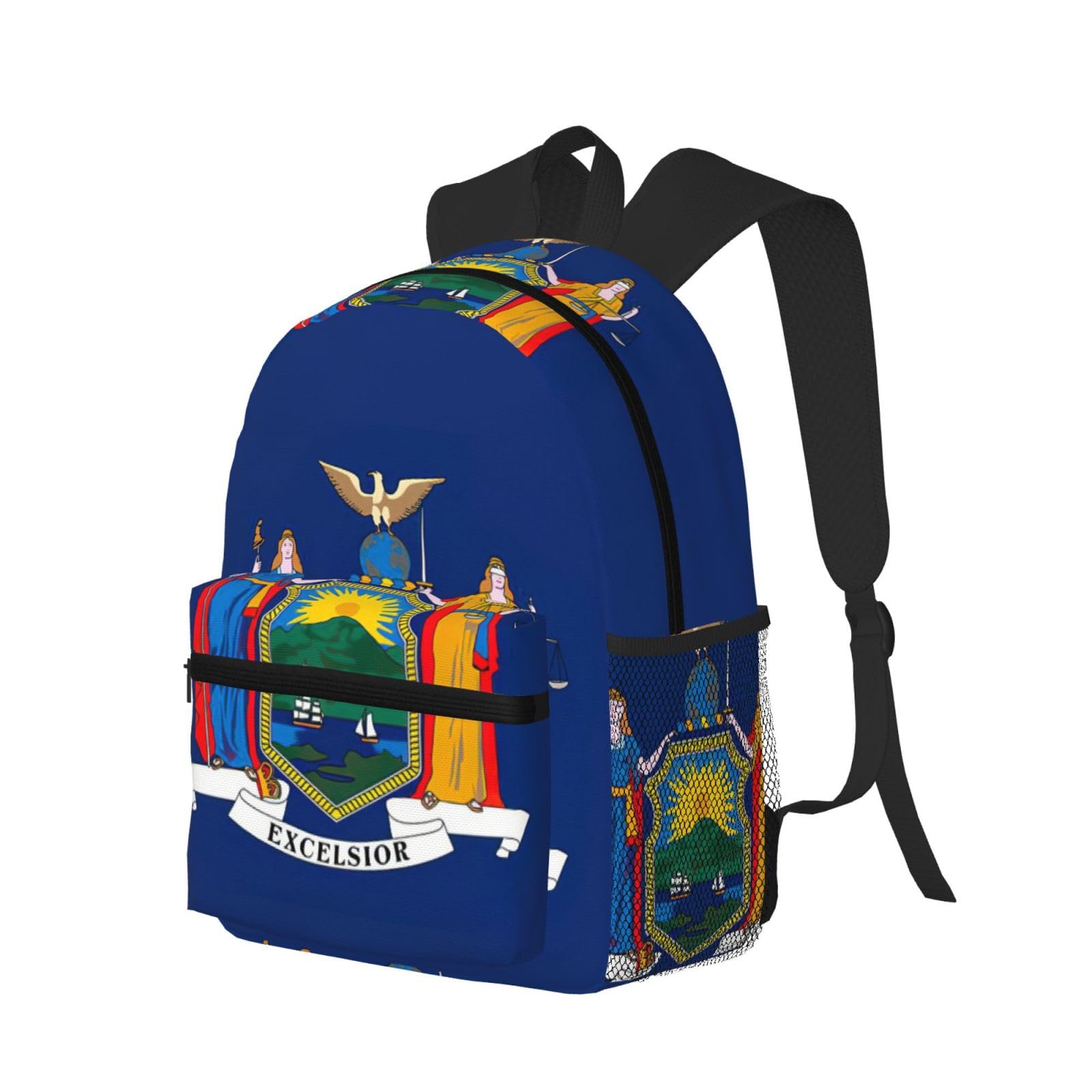 YQxwJL New York State Flag Backpack Large Sports Bag, Best for Basketball, Soccer, Volleyball, Swim, Gym, Travel