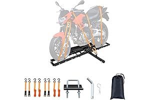 Dirt Bike Hitch Carrier with Ramp for 2" Hitch Receivers