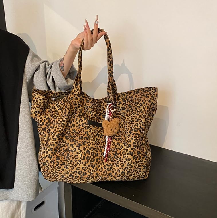 Cheetah Leopard Print Tote Bag, Leopard Print Crossbody Bag (14)3