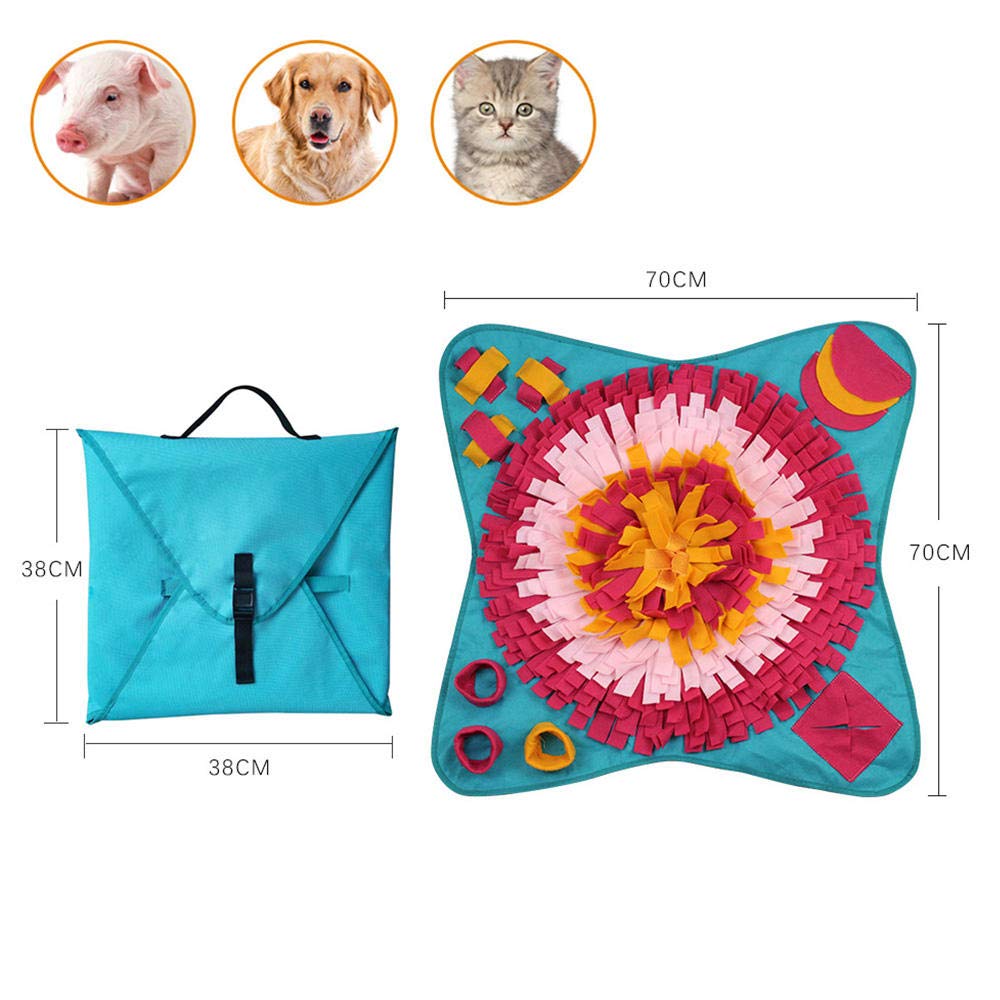 Trainingspads Für Hunde 70X70cm Haustier Hund Nase Arbeitsmatte Schnüffelkissen Katzenmatte Iq Training Spiel Fütterungsmatten Decke Spielzeug Ungiftig Waschbarer Biss 2St