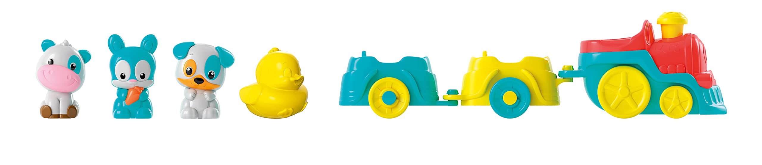 Clementoni Baby Trenino in Fattoria, Treno Giocattolo Bambini 12+ Mesi, Play Set con 4 Personaggi, Centro Attività per Sviluppare Manualità e Immaginazione, Made in Italy, Lingua Italiana, 17756