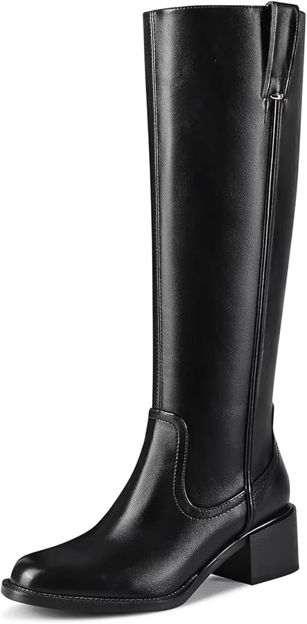 Amazon.com | ITOZER Knee High Boots For Women Chunky Heel