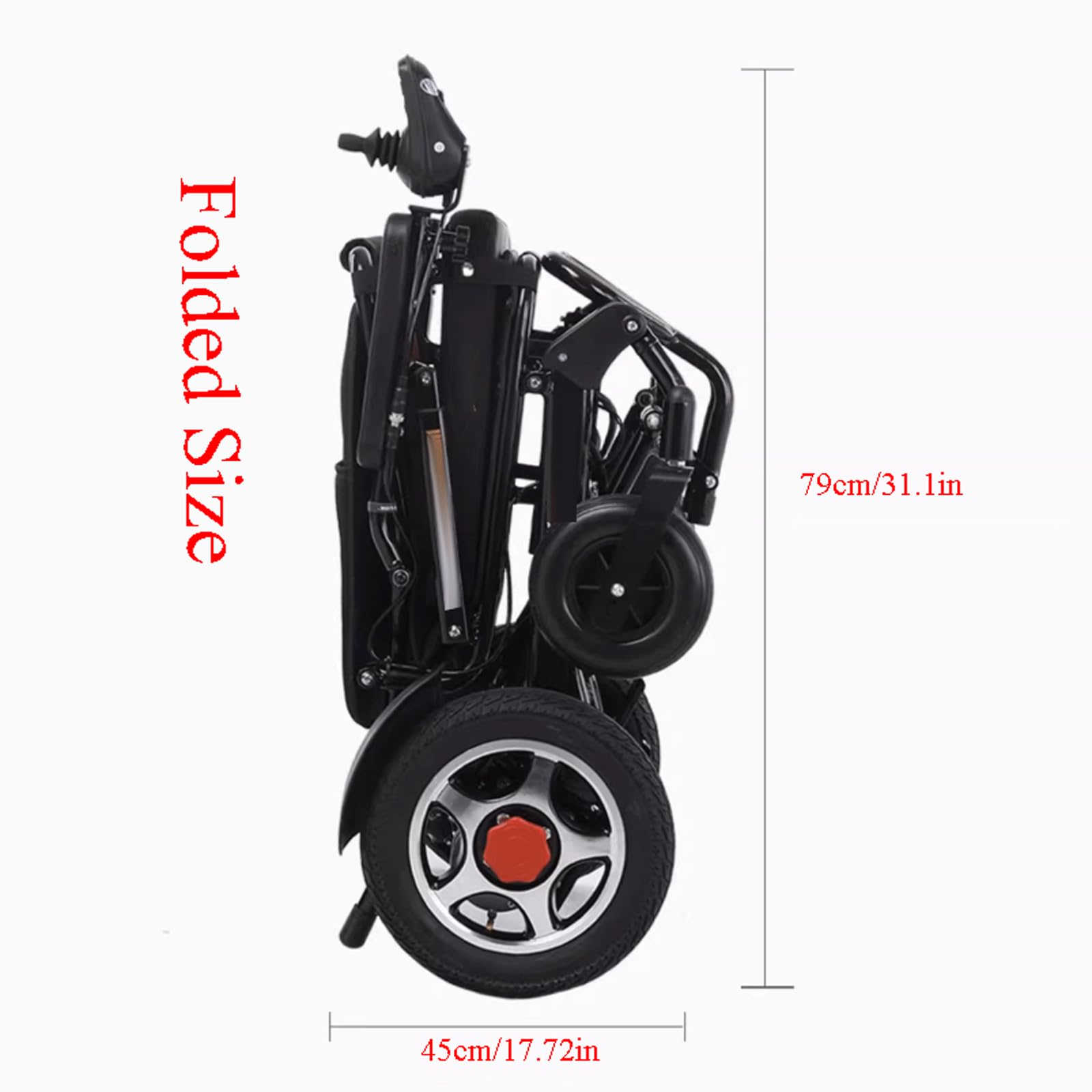 KRILLIQ Silla de Ruedas eléctrica con Motor sin escobillas, sillas de Ruedas eléctricas Inteligentes, ayudas para discapacitados, Scooters