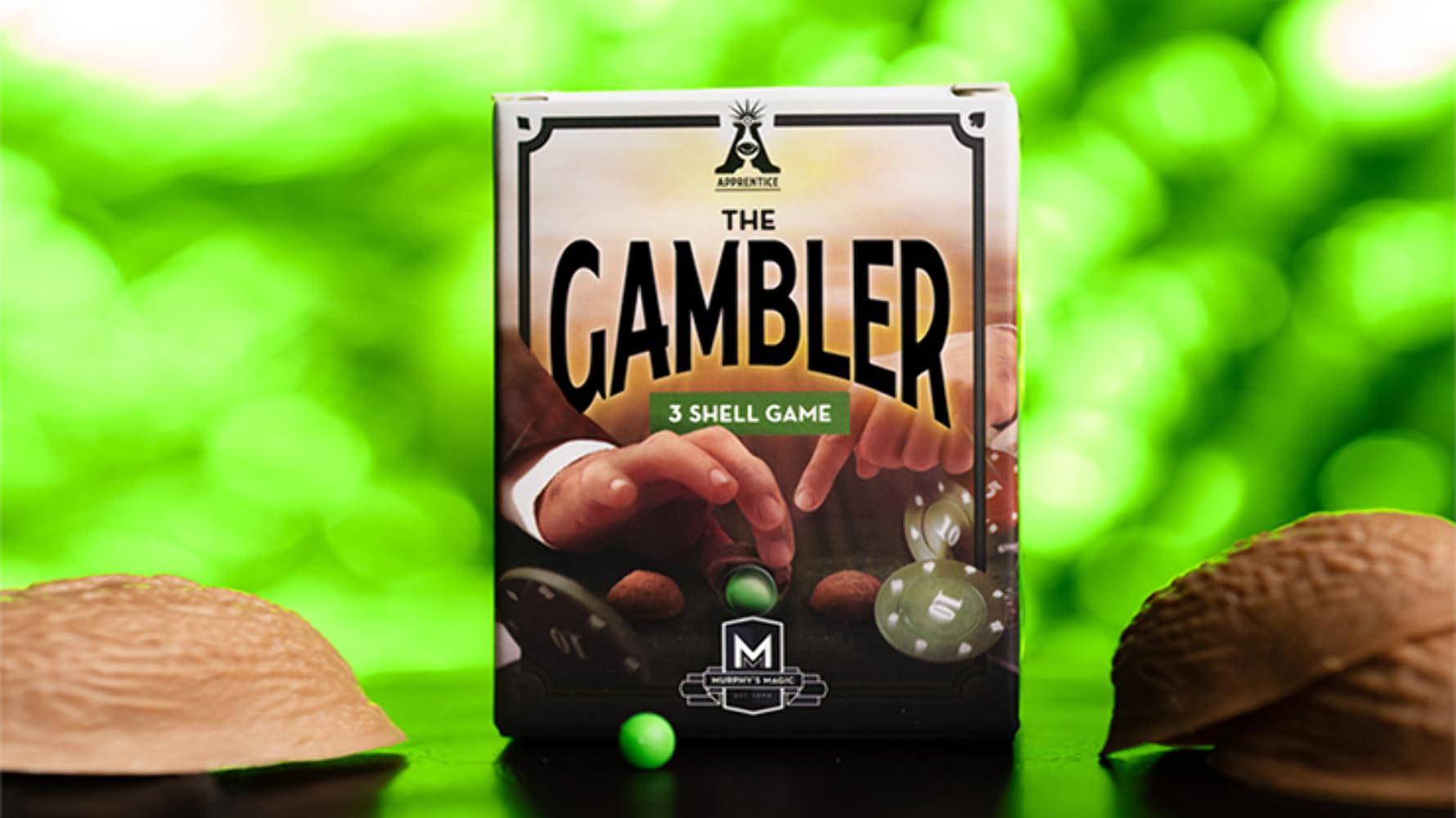 THE GAMBLER/THREE SHELL GAME (Gimmicks and Instructions) by Apprentice Magic - Trick
