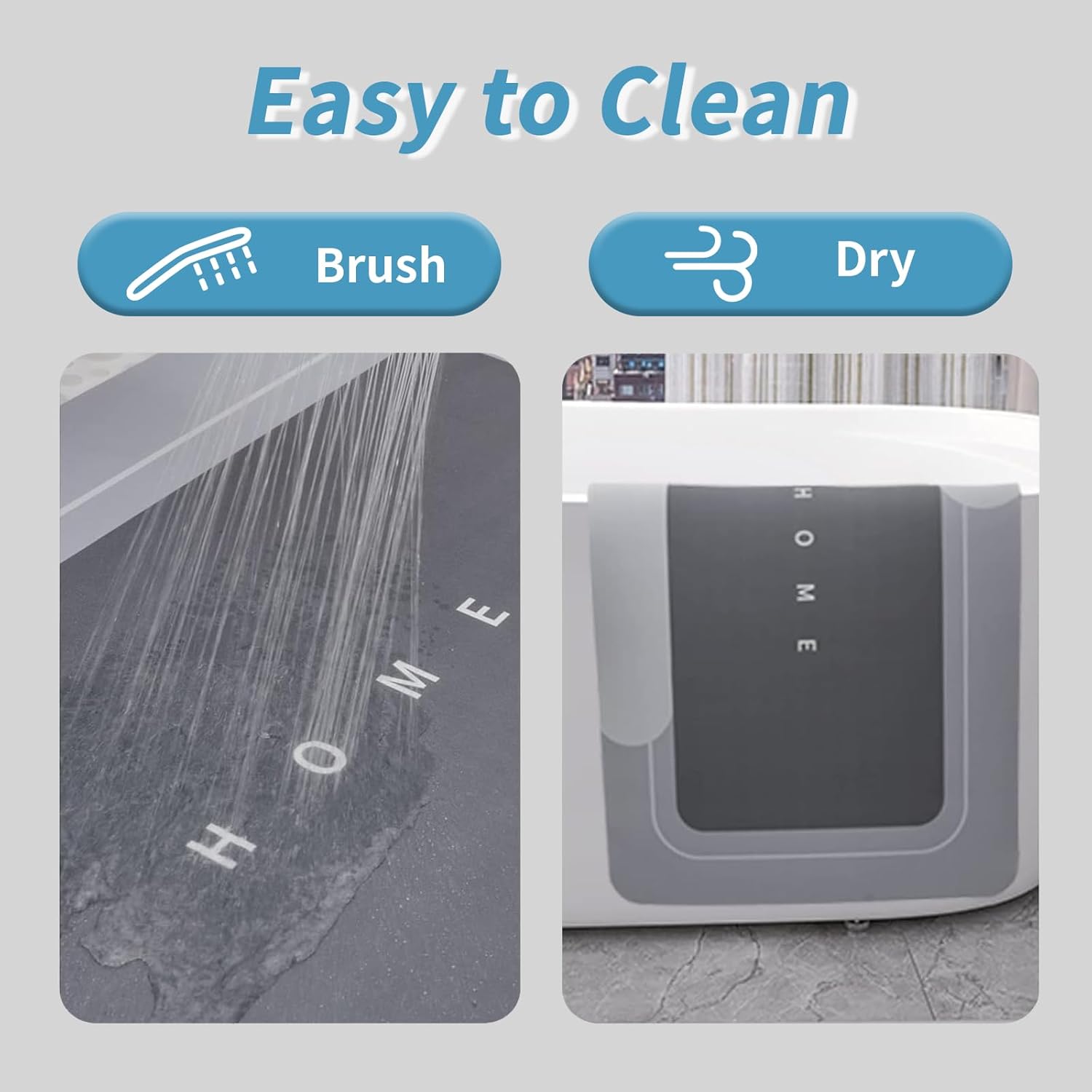 3PCS Thin Bathroom Rugs Set Absorbent Bath Mats Rubber Non Slip Quick Dry Under Sink Mat for Bathroom 16x24 20x24 20x32 inches