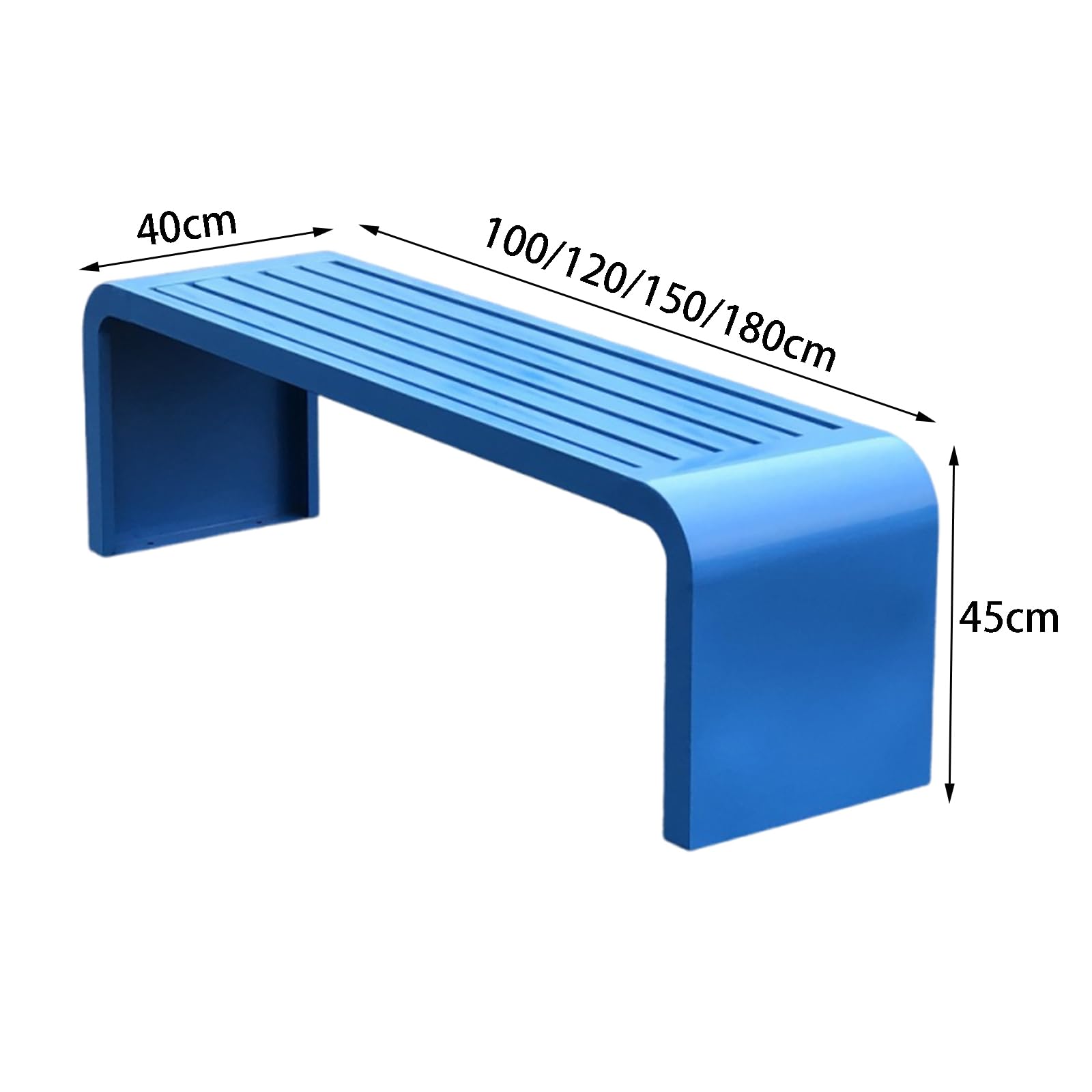 Banco metálico para Exterior, Fabricado en Acero Inoxidable, con Asiento Engrosado y ensanchado, Apto para Parques, áreas de Juego, centros comerciales y librerías. Yellow 100cm