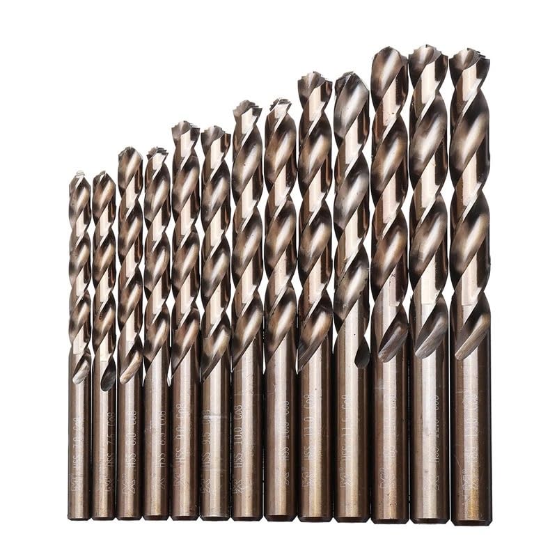 13/19/25PCS M42 HSS-Co Set Di Punte Elicoidali Ad Alta Durezza 68-70HRC for La Perforazione Di Metalli In Legno In Acciaio Inossidabile(13pcs)