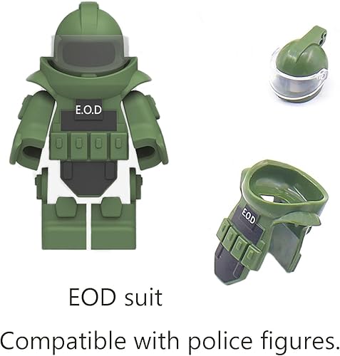 Miniatura 7 de Paquete de armas militares del ejército para minifiguras Swat, equipo de policía, accesorios EOD, juguetes de bloques de construcción para niños