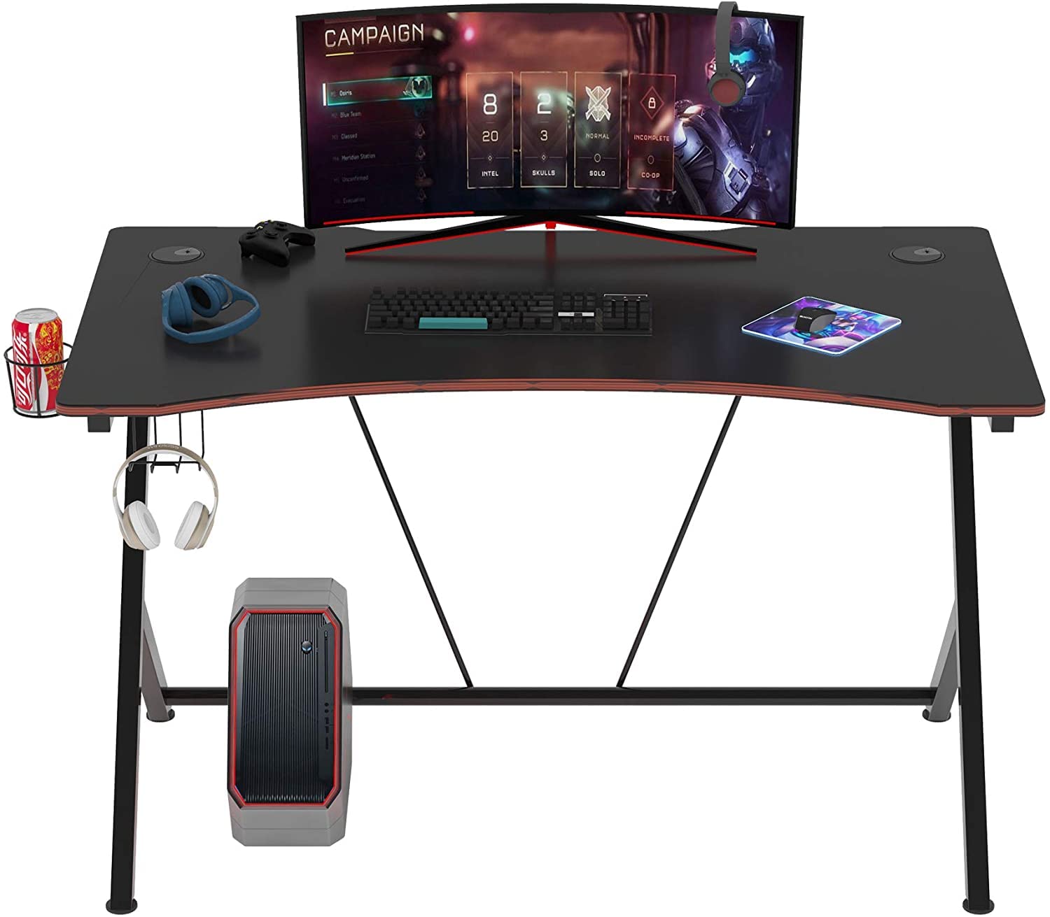 Buy Gaming Desk 115cm Computer Desk, Home Office Desk Gaming Table R