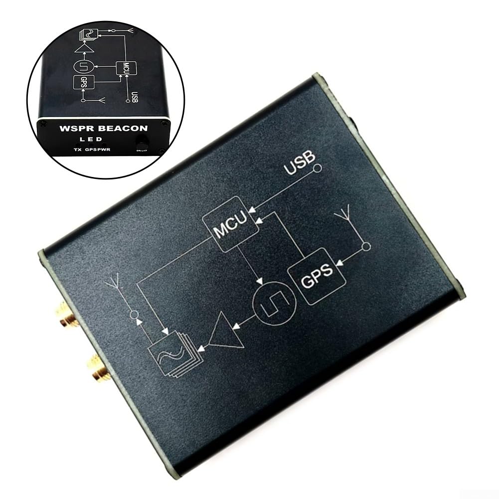 SI5351-WSPR-Sender mit TCXO-Stabilisierung und GPS-gestützter automatischer QTH-Positionierung, 23 dBm Ausgangsleistung, 1–30 MHz, für Kurzwellen-QRP-Betrieb und Weak Signal (WSPR BEACON beacon)