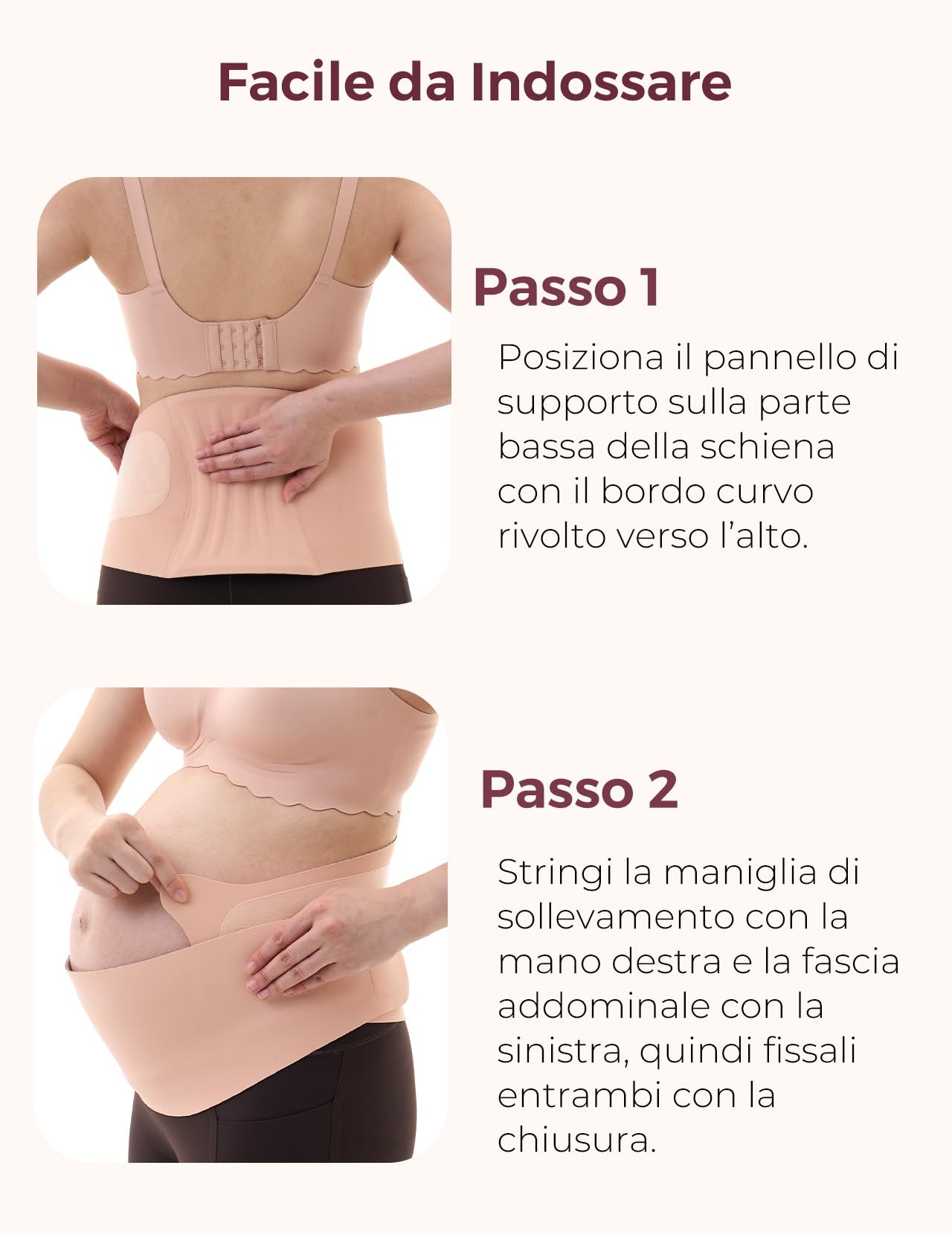 momcozy Pancera per Gravidanza con Sostegno Lombare – Faja Premaman Regolabile, Tessuto Traspirante per Alleviare Dolori Addominali, Pelvici e Lombari