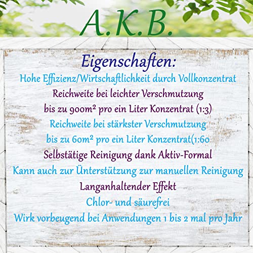Grünbelagentferner A.K.B. für Algen- und Moosentfernung