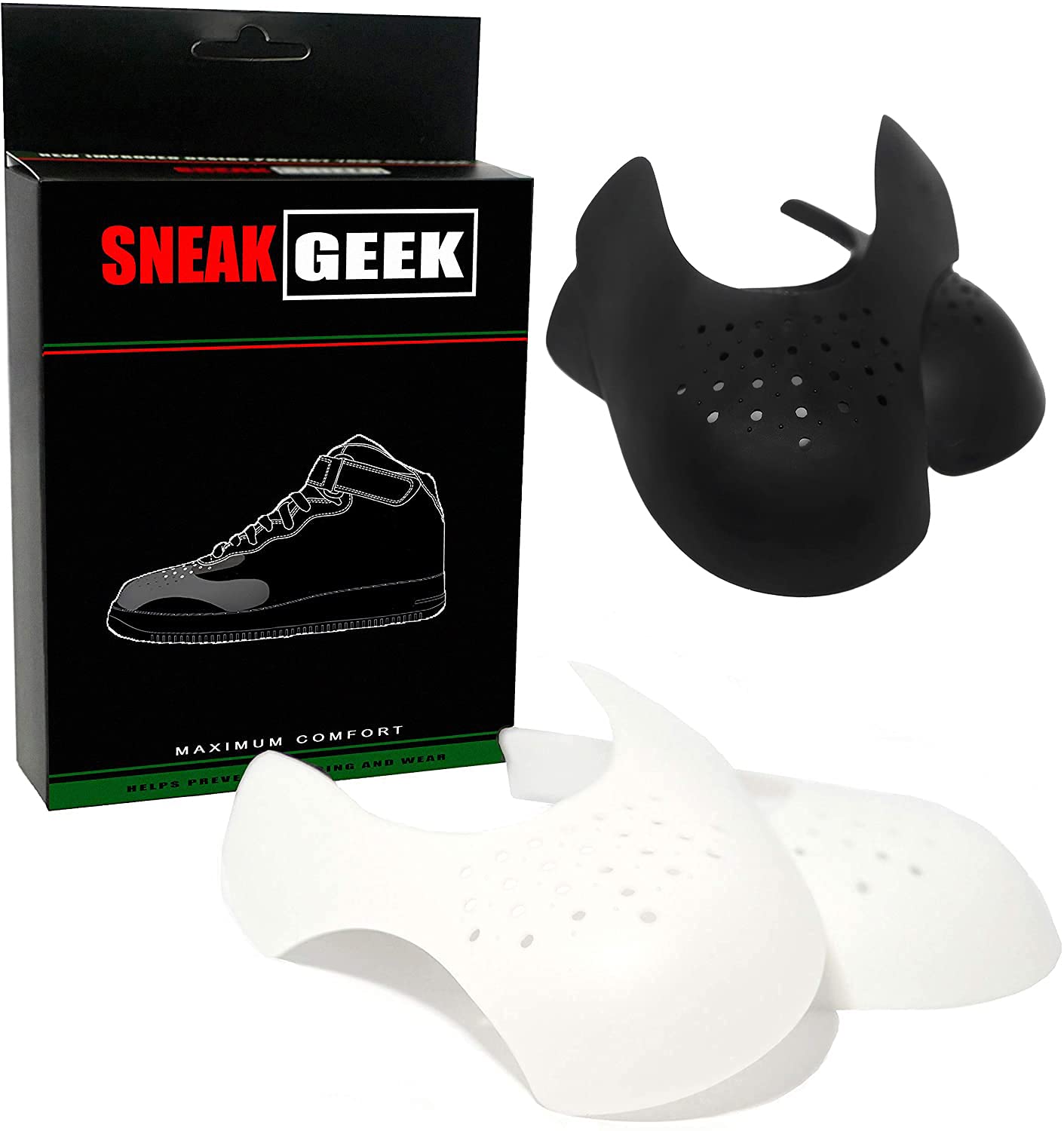 SNEAK GEEK 2 Pairs Sneaker Crease Protectors for Mens Shoes 8-12