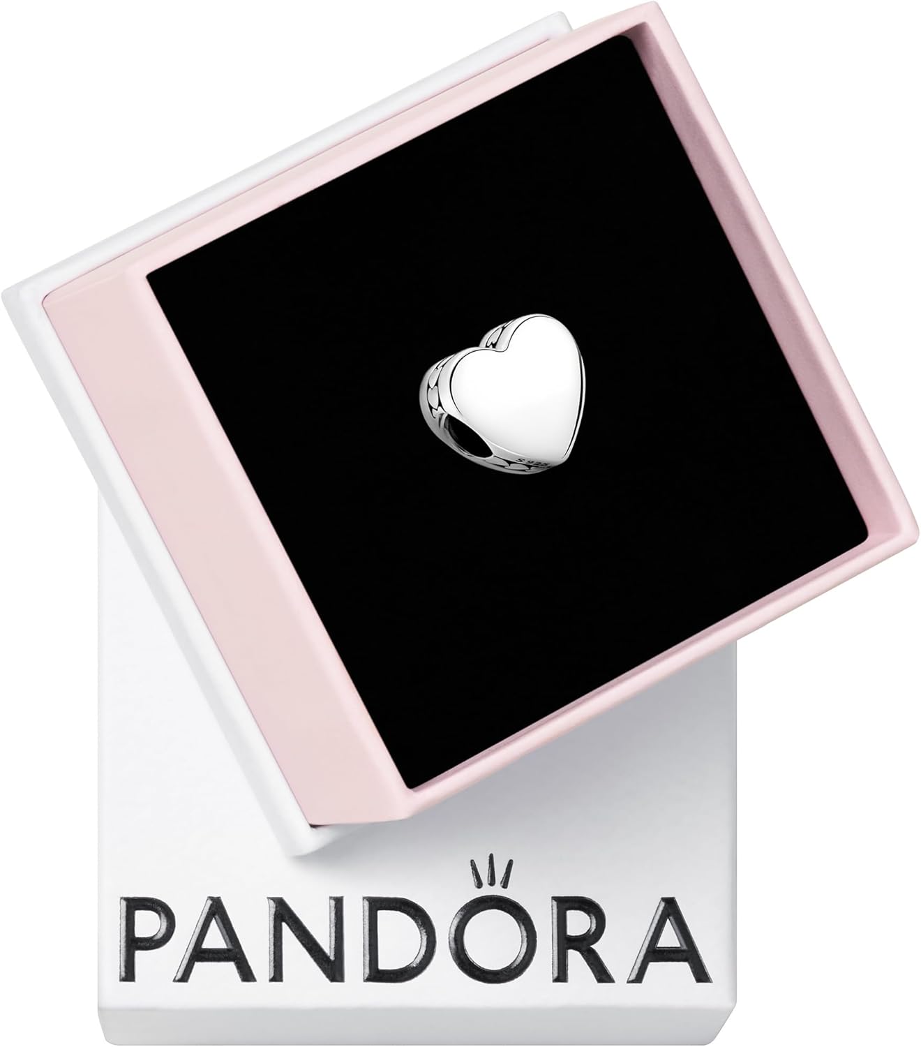 PANDORA Heart Charm - Compatible Moments Bracelets - Jewelry for Women - Gift for Women in Your Life - Made with Sterling Silver, With Gift Box