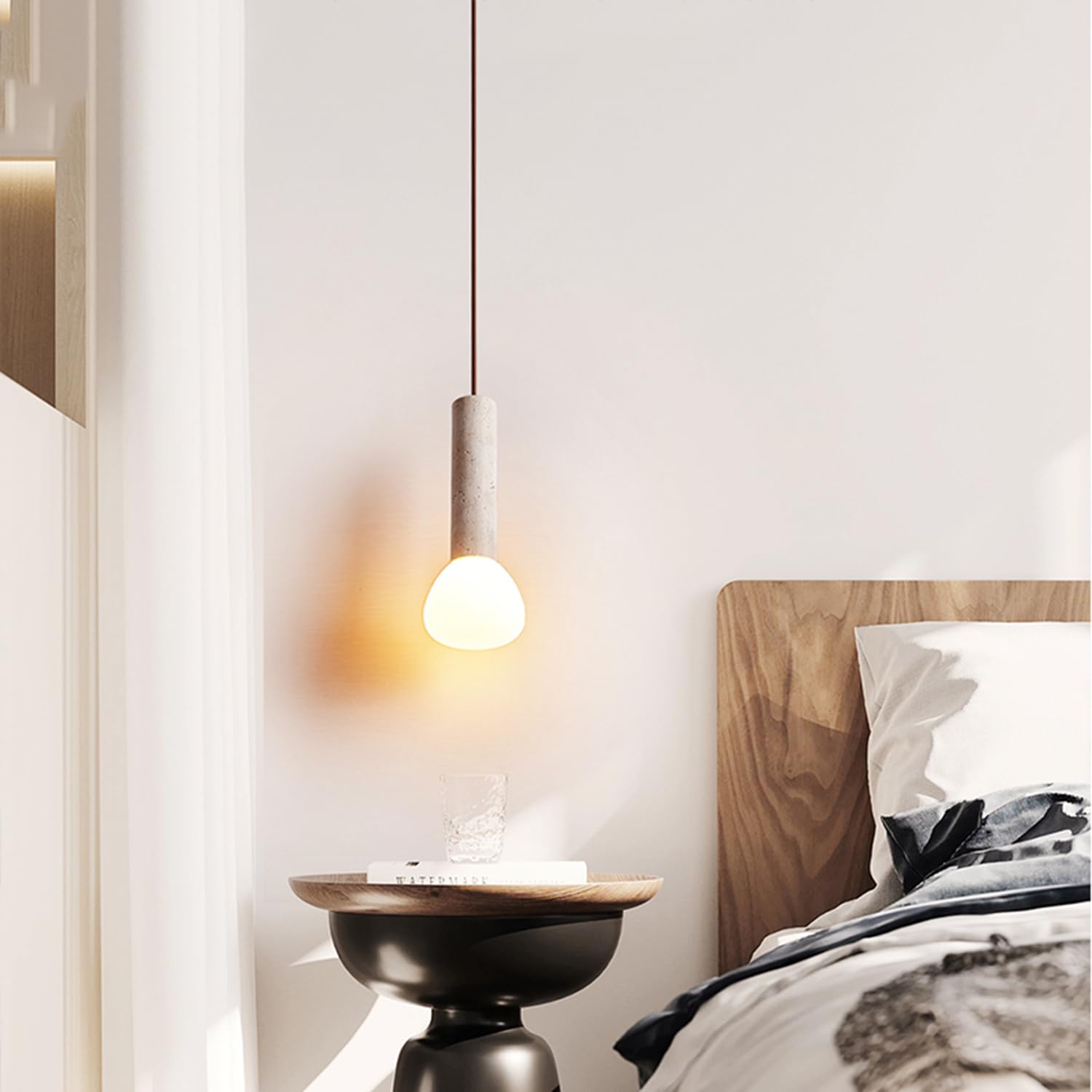 Lampada a sospensione for interni a testa singola con base a