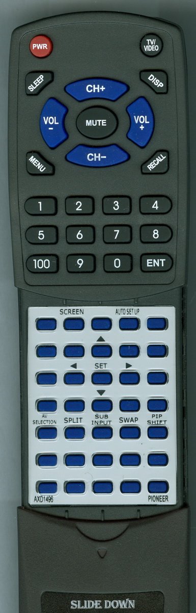 Replacement Remote Control for Pioneer AXD1496, PDP5004, PRO1010HD, PDP5004C, PDP4304, PDP4312HD, PRO810HD, PDP4312