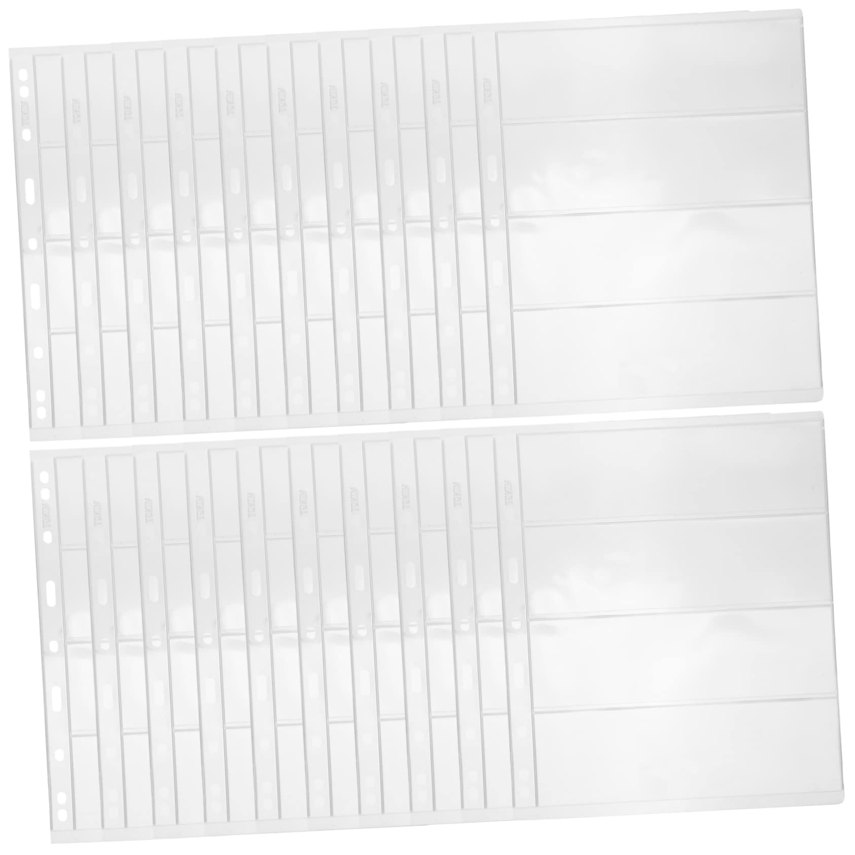 10 Pages D'album De Timbres Double Face – 3 Fentes Verticales, Fond Noir, PET Solide, Protection Et Organisation Collection