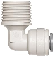 Vista 2 de John Guest accesorio conector de tubo a presión, de copolímero de acetal, adaptador, tubo OD x macho NPTF (paquete de 10 unidades)., Blanco, 10